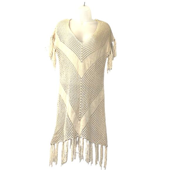 Solitaire by Ravi Khosla Crocheted Dress Size Medium - Picture 1 of 5